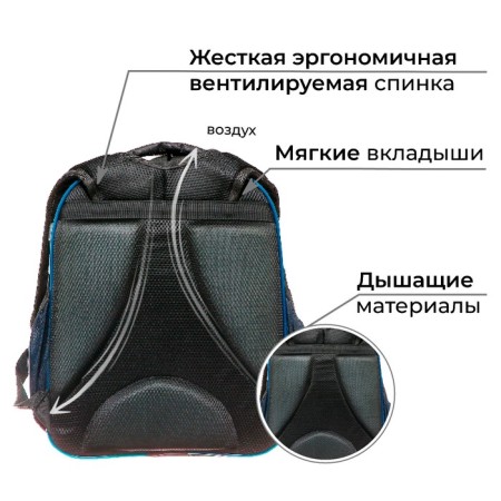 School backpack, 37 x 28 x 19 cm, calligrata volt "Anime Fighter"-4