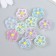 Busina Plastic "Flower with colored stupe" gloss mix 2x2x0.8 cm