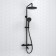The shower system Wasserkraft A288.077.078.bm Thermo, tropical shower, thermostat, black