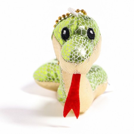 Soft toy "Snake", with a golden animal, on a suspension, 7 cm, color mix-3