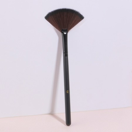 Makeup brush, fan, 16.5 (+/- 1) cm, black color-2