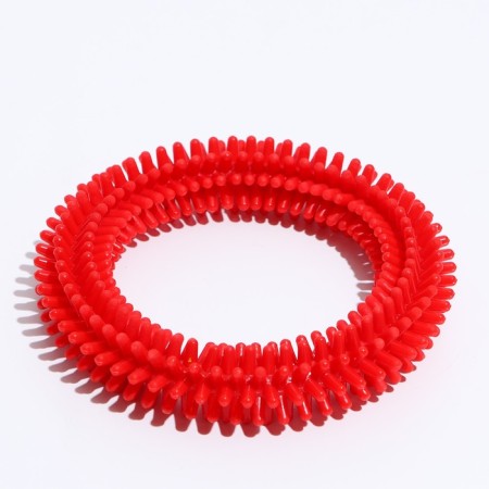 Toy "Ring with spikes No. 6", 15.5 cm, red