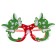 Carnival glasses "Dragon", color green felt