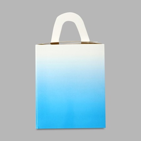 Capcake box, confectionery packaging, 1 cell "Blue Gradent", 9 x 9 x 11 cm-2