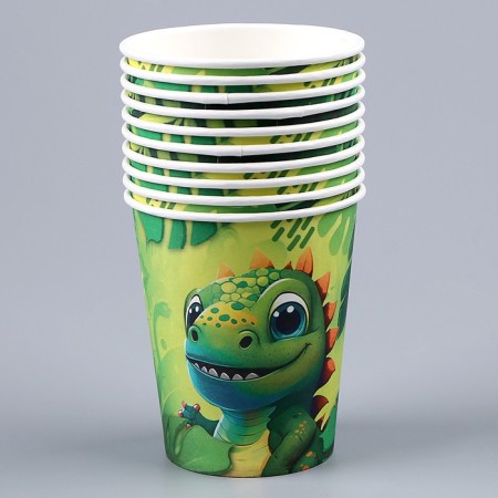 A one -time paper glass "Dinosaur", 250ml-1
