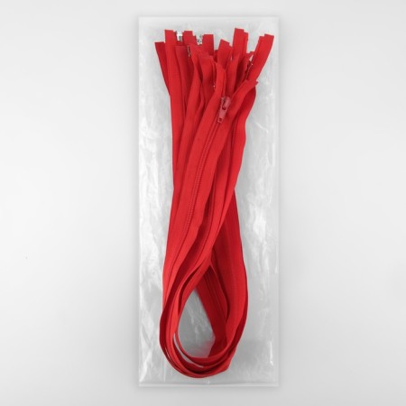 Lightning "Spiral", No. 5, detachable, automatic lock, 70 cm, red color-2