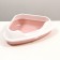 Corner toilet with a busting frame ", 55.5 x 41.5 x 15 cm, pink