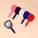 Mirror with a handle, a mirror surface 6.5 × 6 cm, color mix