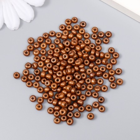 Glass beads 6/0 "bronze" 15 grams-1