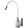 Fashun A54302-8 kitchen mixer, single-legged, flexible spout, stainless steel, satin, white