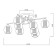 Ceiling chandelier Arte Lamp Manchester A7045PL-8BK, E14, 8x40 W, 75x75x26 cm, black, copper