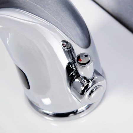 Wasserkraft Rossel 2813 shell mixer, single -leaf, pour 114 mm, sensory, chrome 757789-3