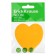 Block with a sticky edge paper 70x70mm, Erichkrause "Heart Neon", 50 sheets, orange