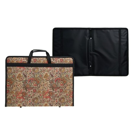 Folder for drawings and drawings A3, 40 mm, 470 x 350 mm, frame, with handles, textile, "inspiration", tapestry