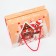 New Year. Gift box New Year's Case box with rope handles "Christmas trees" 20.5 x 12 x 17 cm.
