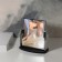 Desktop mirror, mirror surface 15 × 17.5 cm, silver color