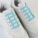 Silicone laces, set 6 pcs, blue color