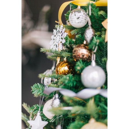 Christmas tree decoration "Snowflake" (set of 3 pcs) D-9 cm, white-2