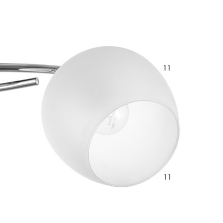 Luer "Luis" 2XE27 40W chrome 50x17x24cm-4