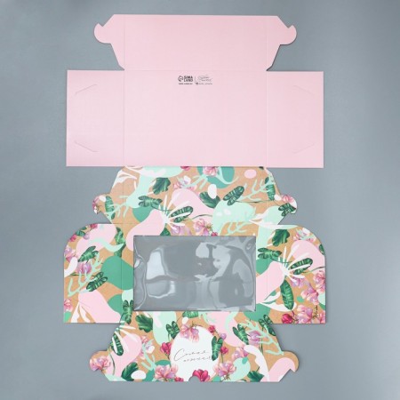 Capcake box, confectionery packaging double -sided, 6 cells “The most tender”, 25 x 17 x 10 cm-5