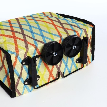 Folding bag on Velcro, 2 wheels, colorful color-4
