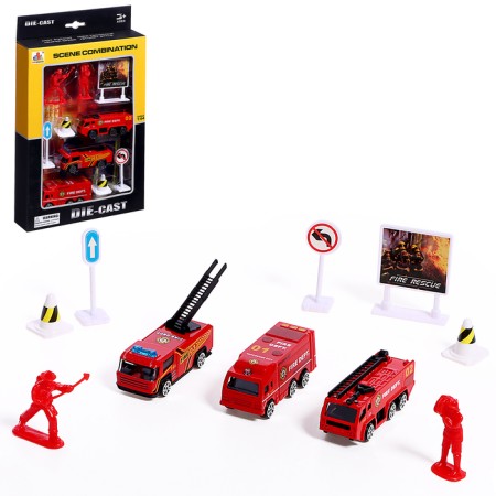 Game set "Special Technics", with 3 machines and accessories, color mix