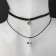 Choker "Two threads" drop mini, white color, 35 cm