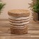 A set of wicker baskets with a lid, 3 pcs, 36x36x37 cm