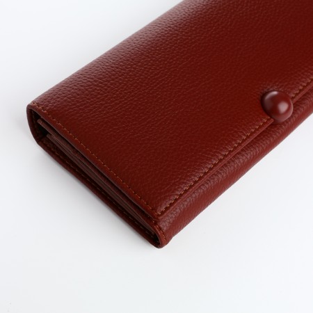 Women's wallet on magnets, burgundy color-2