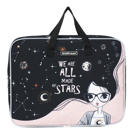 A4+handles folder, 360 x 290 x 70 mm, textile, Erichkrause Star Soul 57595