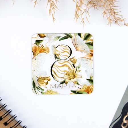 Magnet for the refrigerator "Butterflies", 7 x 7 cm