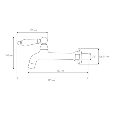 Bronze de Luxe 13262/1 tap, drain, valve, for a bath, pour 160 mm, brass, black-2