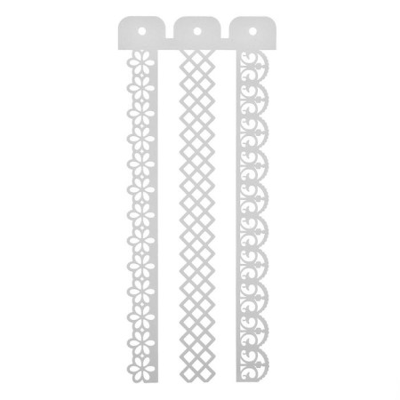 Stencil plastic "Border. Patterns" 10x23 cm-3