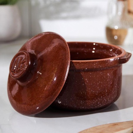 Social-sized pot “Brown marble”, 400 ml-1
