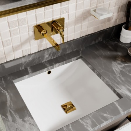 Wasserkraft sauer 7130 shell mixer, built -in, single -rose, brass, gold-1