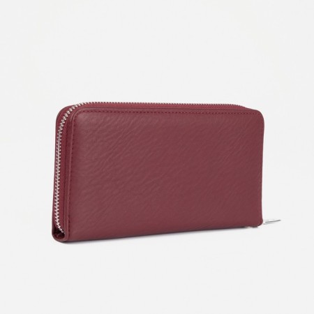 Women's wallet with lightning, burgundy color-1