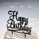 Topper for the cake "Happy Birthday", 12 × 12 cm, black color
