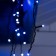 Garland "fringe" 3 × 0.6 m, IP44, UMS, dark thread, 160 LED, white-blue glow, blinking, 220 V