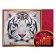 Diamond mosaic with a partial filling on the hill "White Tiger", 37 x 37 cm