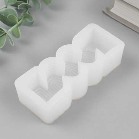 Mold Silicon for the candle "Abstraction. Waves" 4x9.6 cm-2