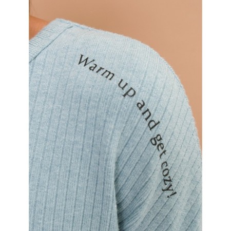 Female jumper, size 48, blue color-1
