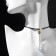 Choker "Leather" with pendants, black-gold color, l = 30 cm