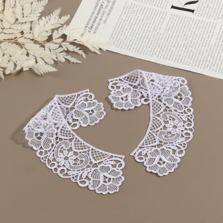 Collar sewing, guipyur, 22 × 5.5 cm, white color-1