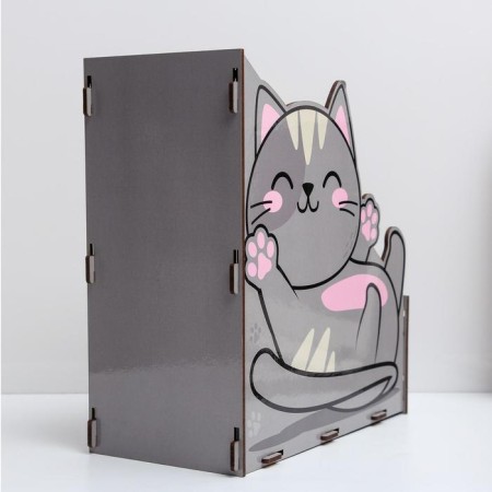 Organizer for books "Cat", 25 x 27 x 12.6 cm-3