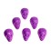 Figure for crafts and decor "Skull", set 6 pcs., Size 1 pc: 4 × 4.5 × 4.5 cm, purple color