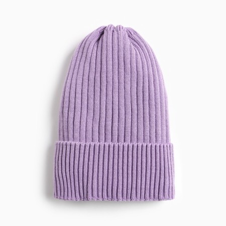 Children's hat Minaku with a lapel of Rr. 56-58, col. lilac-2