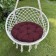 Pillow for swing "Tina", diameter 60 cm, burgundy color