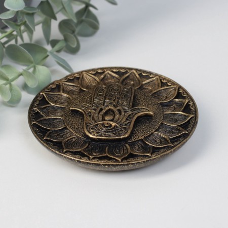 Focus stand Polystone "Fatima Hand" Gold 9.8x9.8x1 cm-1