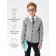 Cardigan for a boy School, height 140 cm, color gray color
