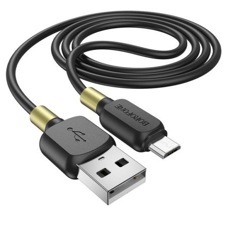 Cable Borofone BX59, microUSB - usb, 2.4 a, 1 m, tpe braid, black-2